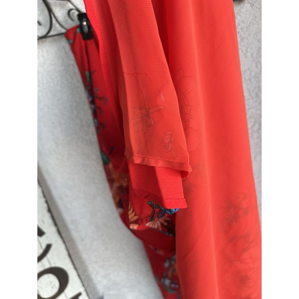 Lulus Bloom With A View Of Red Maxi Wrap Skirt - XL - Multicolored - Picture 8 of 9